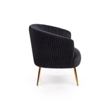 CROWN - relaxfauteuil - klassiek - 78x72x80 cm - zwart