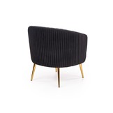 CROWN - relaxfauteuil - klassiek - 78x72x80 cm - zwart