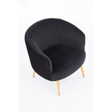 CROWN - relaxfauteuil - klassiek - 78x72x80 cm - zwart