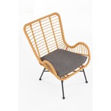 INDIANA l. - relaxfauteuil - rotan - 69x93x58 cm