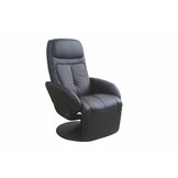 OPTIMA - relaxfauteuil - uitklapbaar - eco leer - zwart
