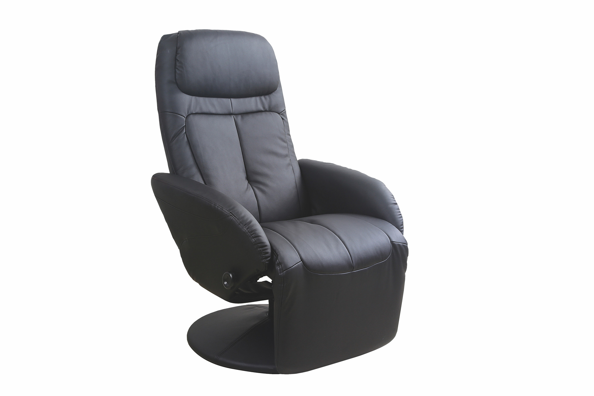 OPTIMA - relaxfauteuil - uitklapbaar - eco leer - zwart