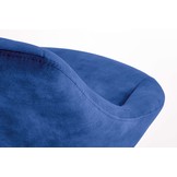 Barkruk - stof - 84x78-100x53 cm<br />
 - donkerblauw