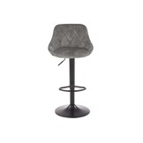 Barkruk - stof - 45x16-84x47 cm - grijs