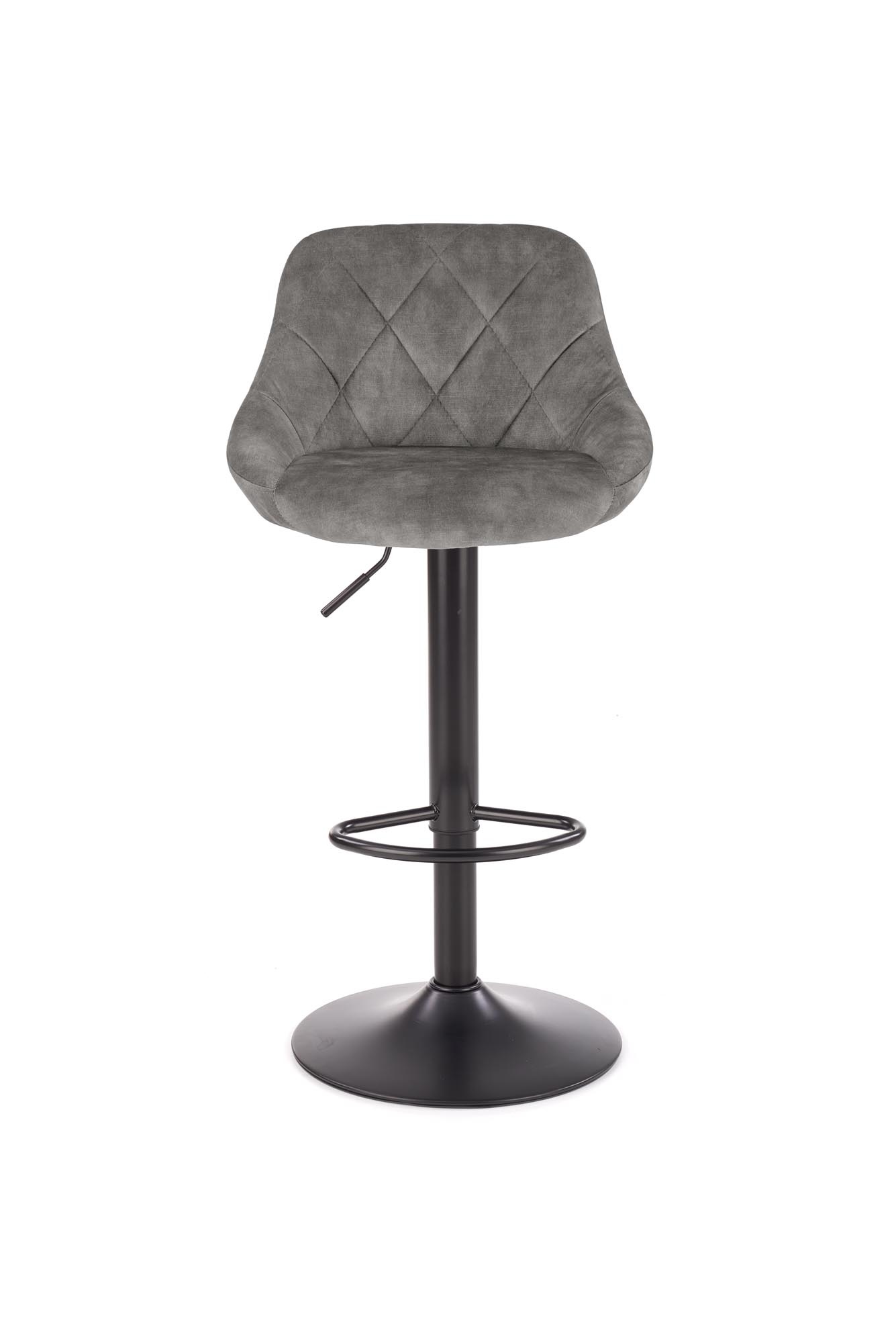 Barkruk - stof - 45x16-84x47 cm - grijs