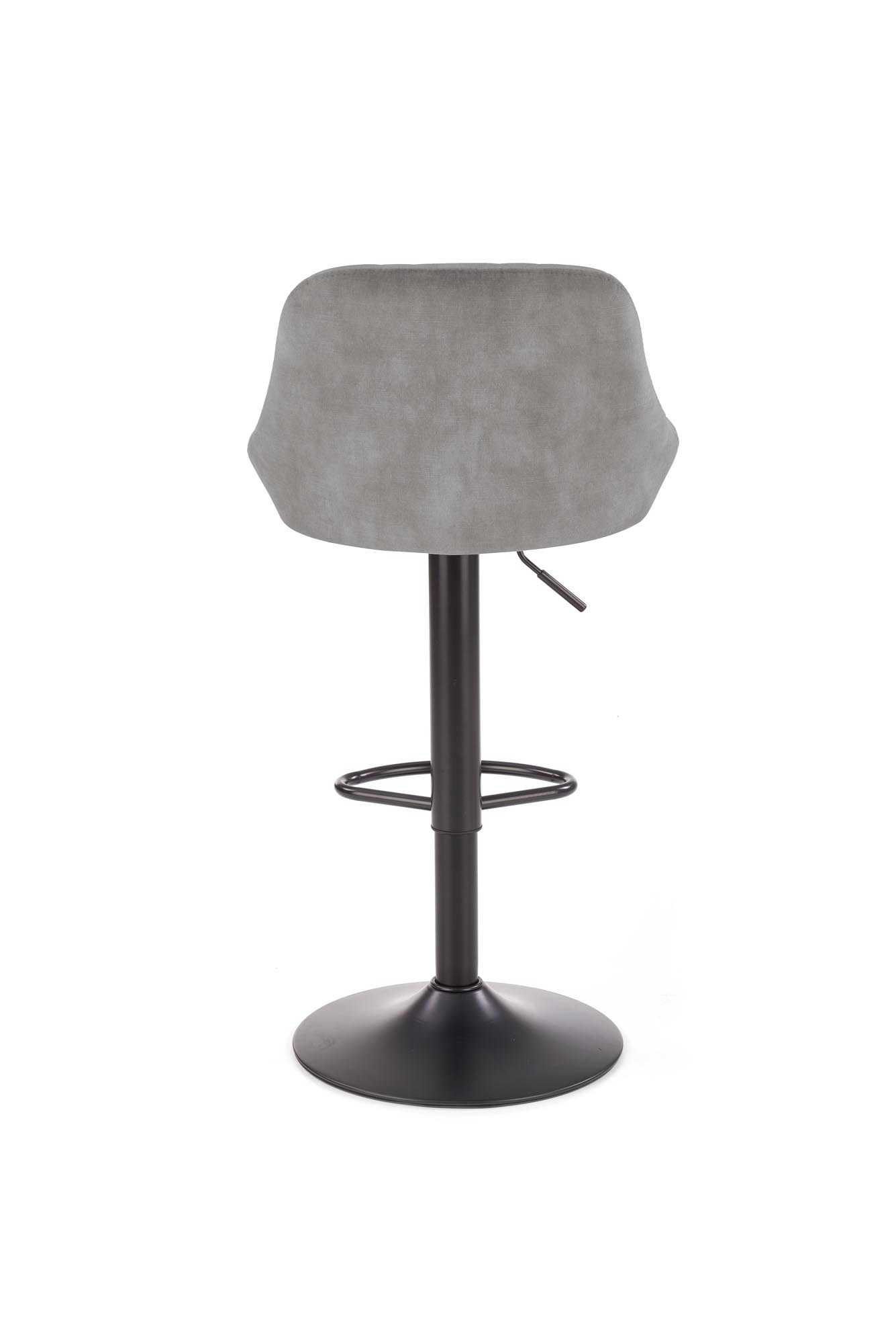 Barkruk - stof - 45x16-84x47 cm - grijs