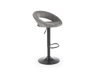 Barkruk - stof - 84x78-100x53 cm - grijs