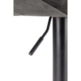 Barkruk - stof - 84x78-100x53 cm - grijs