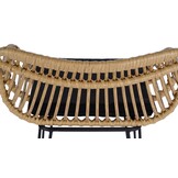 Barkruk - synthetisch rotan - 54x99x52 cm - zwart