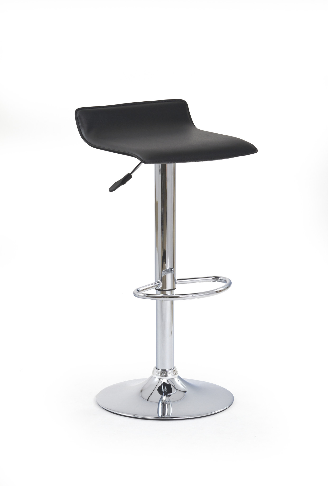 Barkruk - eco leer - 40x63-84x39 cm - zwart