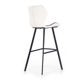 Barkruk - eco leer - 49x113x53 cm - wit grijs zwart