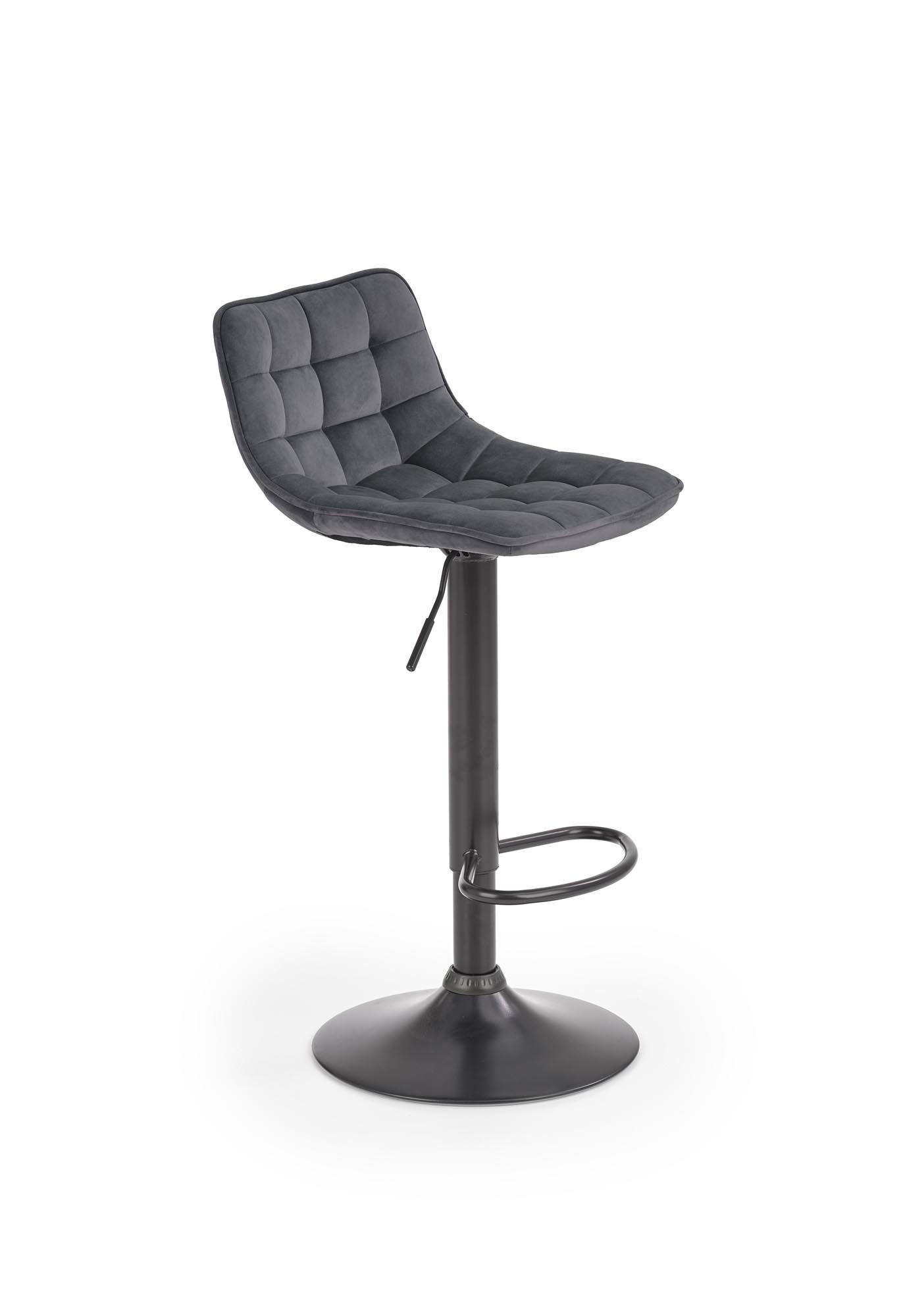 Barkruk - stof - 43x84-106x44 cm - grijs