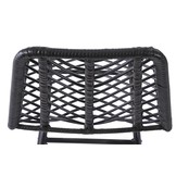 Barkruk - kunststof rotan - 47x113x57 cm - zwart