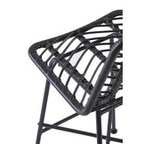 Barkruk - kunststof rotan - 47x113x57 cm - zwart