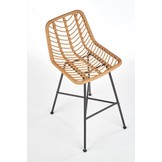 Barkruk - kunststof rotan - 47x113x57 cm