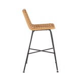 Barkruk - kunststof rotan - 47x113x57 cm