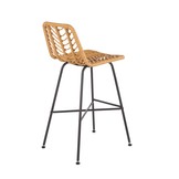 Barkruk - kunststof rotan - 47x113x57 cm