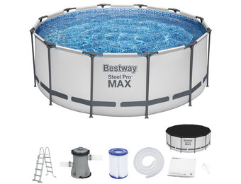 Bestway zwembad - met pomp en zwembad trap - 366x122 cm - wit