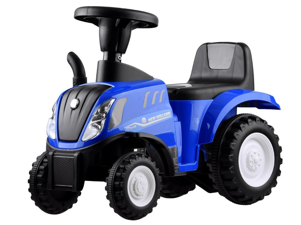 Viking Choice Loopauto tractor met aanhanger, schop & hark blauw