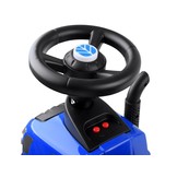 Loopauto - tractor - met aanhanger, schop & hark - blauw