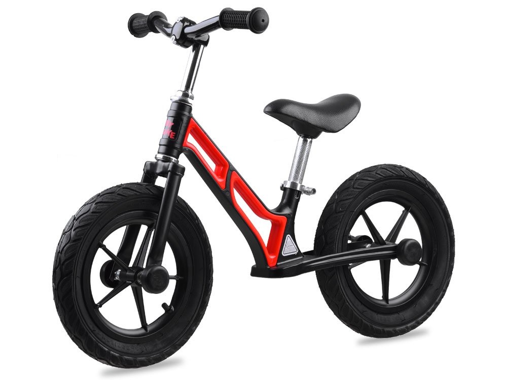 Loopfiets - 2 jaar - luchtbanden - lichtgewicht - rood, zwart