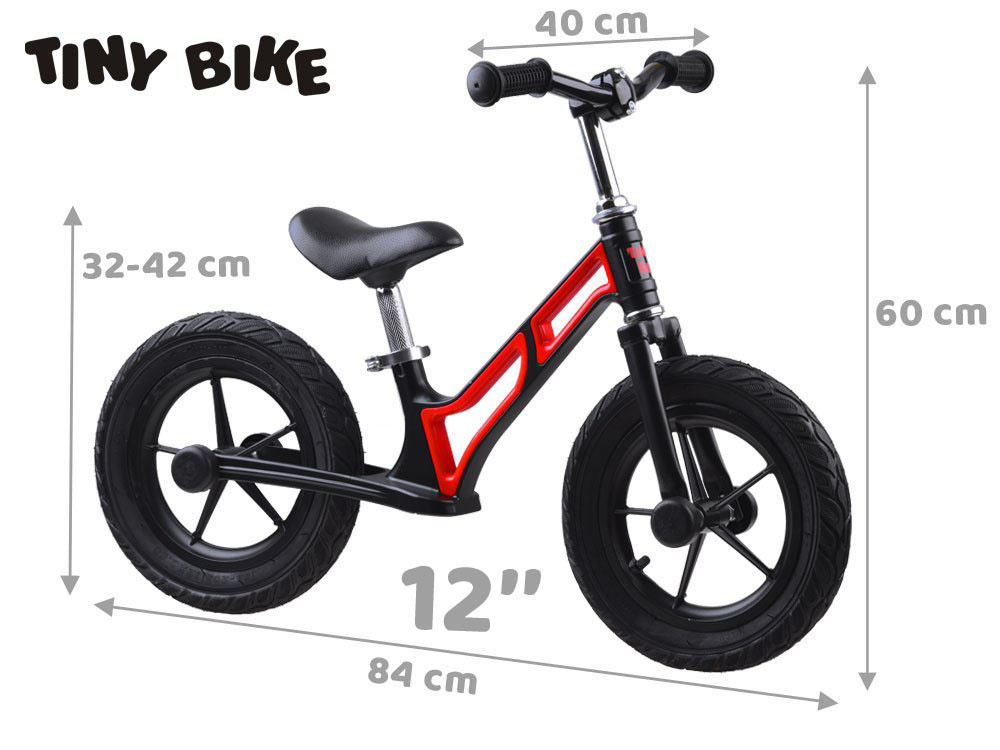 Loopfiets - 2 jaar - luchtbanden - lichtgewicht - rood, zwart