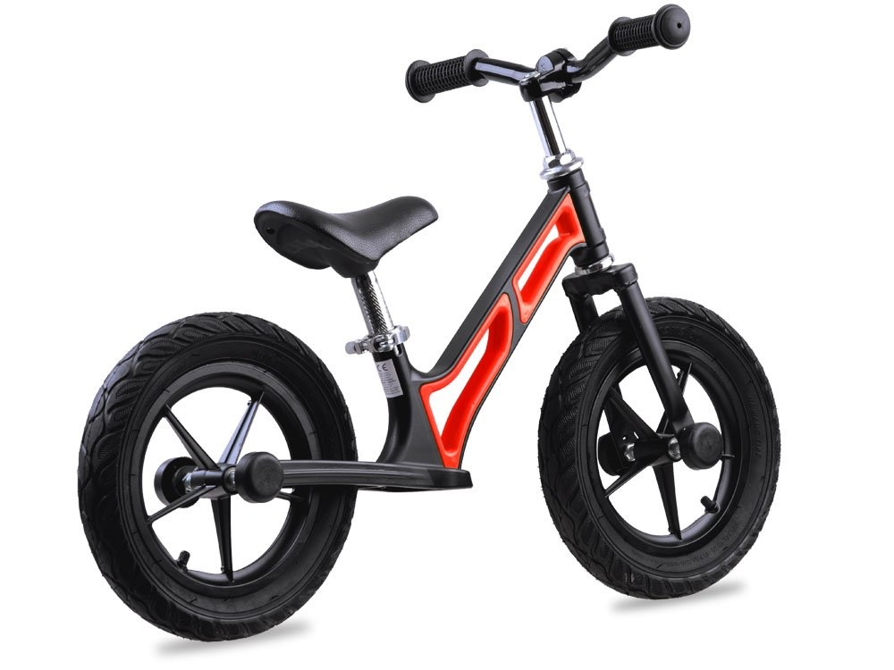 Loopfiets - 2 jaar - luchtbanden - lichtgewicht - rood, zwart