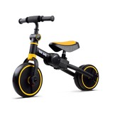 Driewieler - loopfiets - 3-in-1 - 73x47x51 cm - zwart, geel