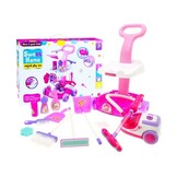 Kinder schoonmaakset - met speelgoed stofzuiger - 51 cm - roze