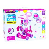 Kinder schoonmaakset - met speelgoed stofzuiger - 51 cm - roze