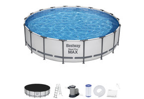 Bestway zwembad - met pomp en zwembad trap - 549x122 cm - wit