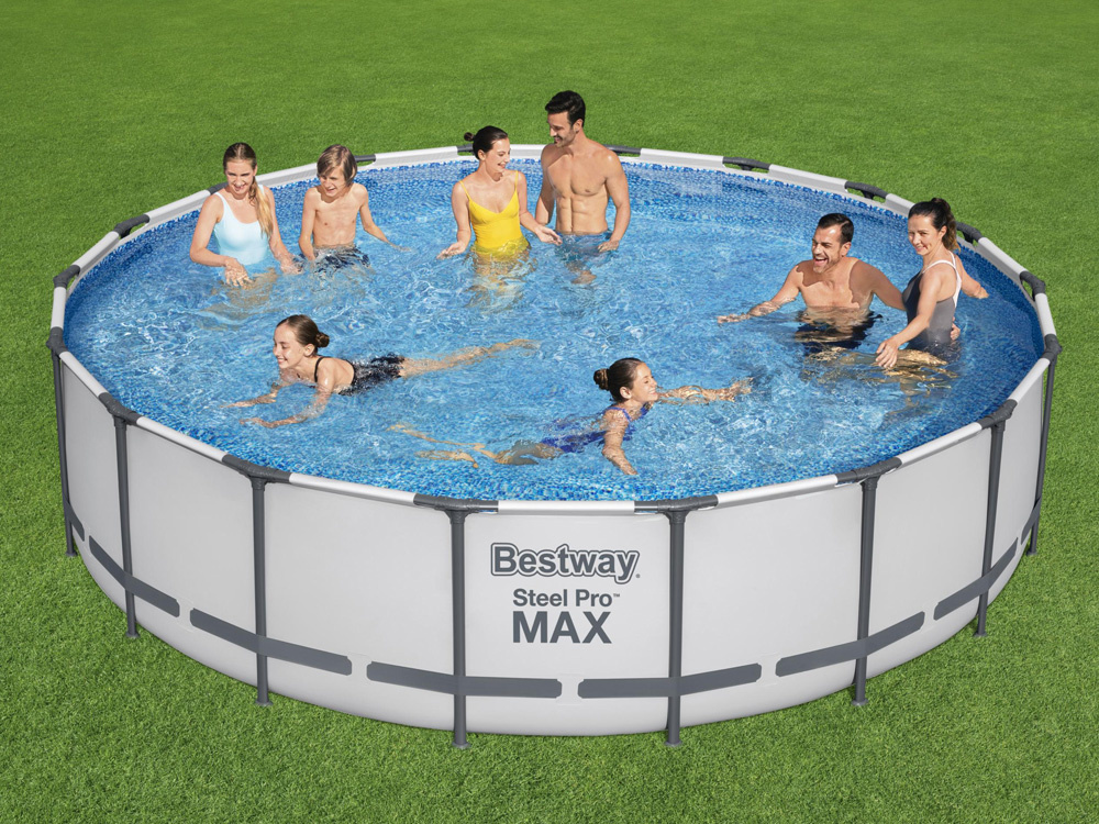 Bestway zwembad - met pomp en zwembad trap - 549x122 cm - wit