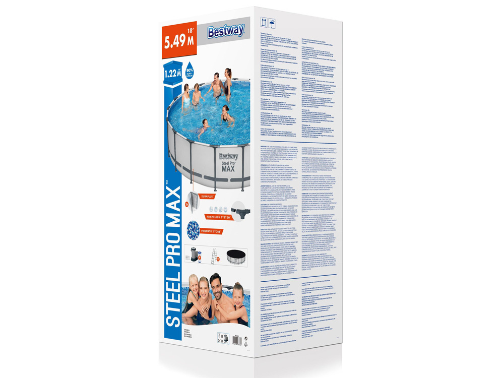 Bestway zwembad - met pomp en zwembad trap - 549x122 cm - wit