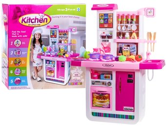 Kinderkeuken - 98x74x35 cm - met licht en geluid - roze