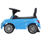 Loopauto 1 jaar - Fiat 500 - met geluid - 60x28x38 cm - blauw