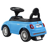 Loopauto 1 jaar - Fiat 500 - met geluid - 60x28x38 cm - blauw