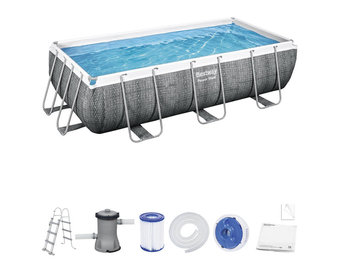 Bestway zwembad - met pomp en trap - 404x201x100 cm - rotan