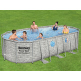 Bestway zwembad - met pomp en trap - 549x274x122 cm - stenen