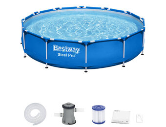 Bestway zwembad met pomp - opzetzwembad - 366x76 cm - blauw