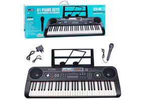 Keyboard piano - met microfoon - 61 toetsen - 80x30x7,5 cm