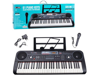 Keyboard piano - met microfoon - 61 toetsen - 80x30x7,5 cm