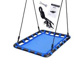 Nestschommel - grote schommel - rechthoek - 59 x 86 cm - blauw