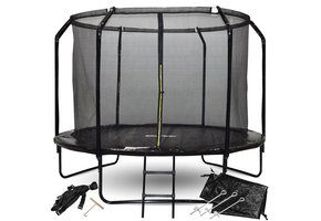 Trampoline met net - 304 cm - 10FT - tot 150 kg -  zwart