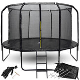 Trampoline met net - 366 cm - 12FT - tot 150 kg -  zwart