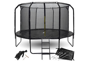 Trampoline met net - 366 cm - 12FT - tot 150 kg -  zwart