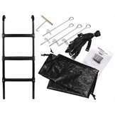 Trampoline met net - 366 cm - 12FT - tot 150 kg -  zwart