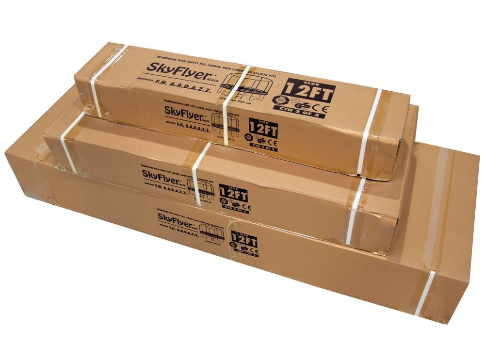 Trampoline met net - 366 cm - 12FT - tot 150 kg -  zwart