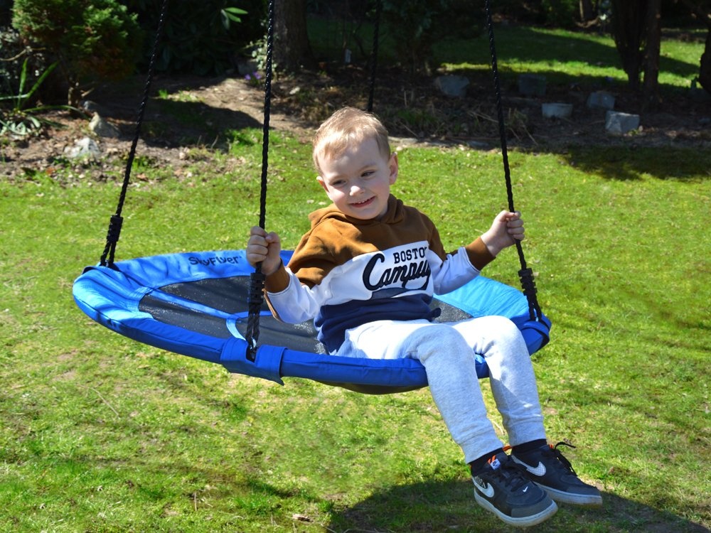 Nestschommel - grote schommel - ⌀ 100 cm - tot 150 kg - oranje