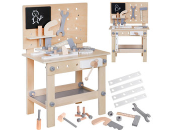 Werkbank kind - met speelgoed gereedschap - 45x26x66 cm - hout