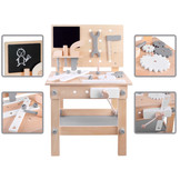 Werkbank kind - met speelgoed gereedschap - 45x26x66 cm - hout